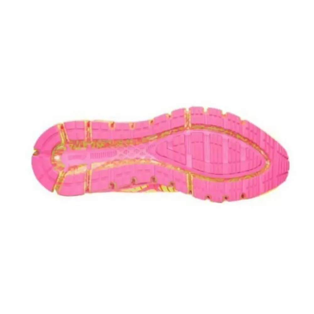 NEW SZ 6 WOMENS ASICS GEL QUANTUM 360 T5J6Q-073 FLASH YELLOW/HOT PINK SNEAKERS